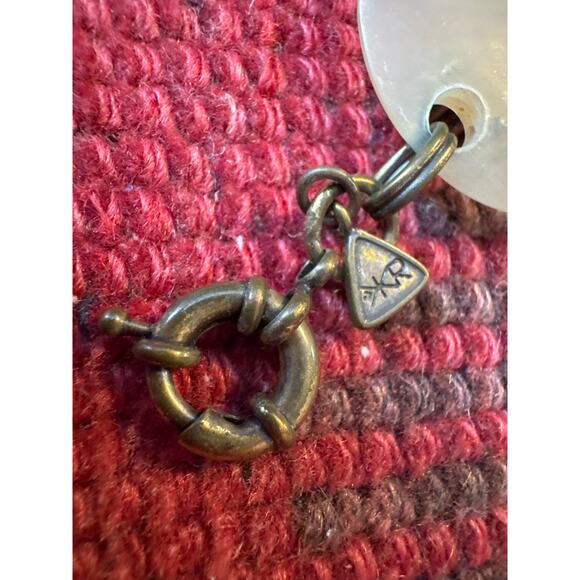 Silpada Bracelet K&r Brass Swarovski Crystal Horn Disks Retired 60s - Picture 7 of 7